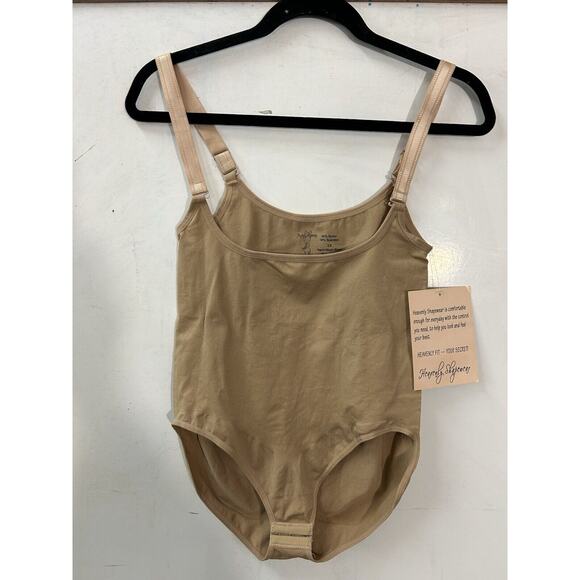Heavenly Secrets Shapewear Women's Size 2X SEAMLESS‎ BODYSUIT Beige NWT - Picture 1 of 8